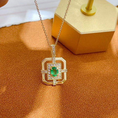 18k gold stone grandmother green gold