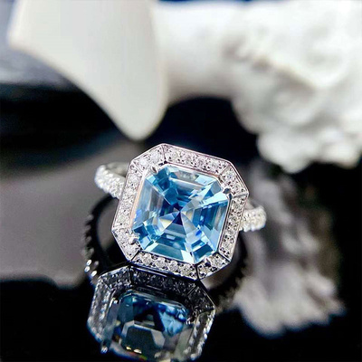 18k gold natural blue gemstone &nbsp;ring